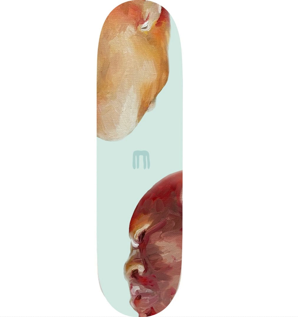 Floating skateboard deck