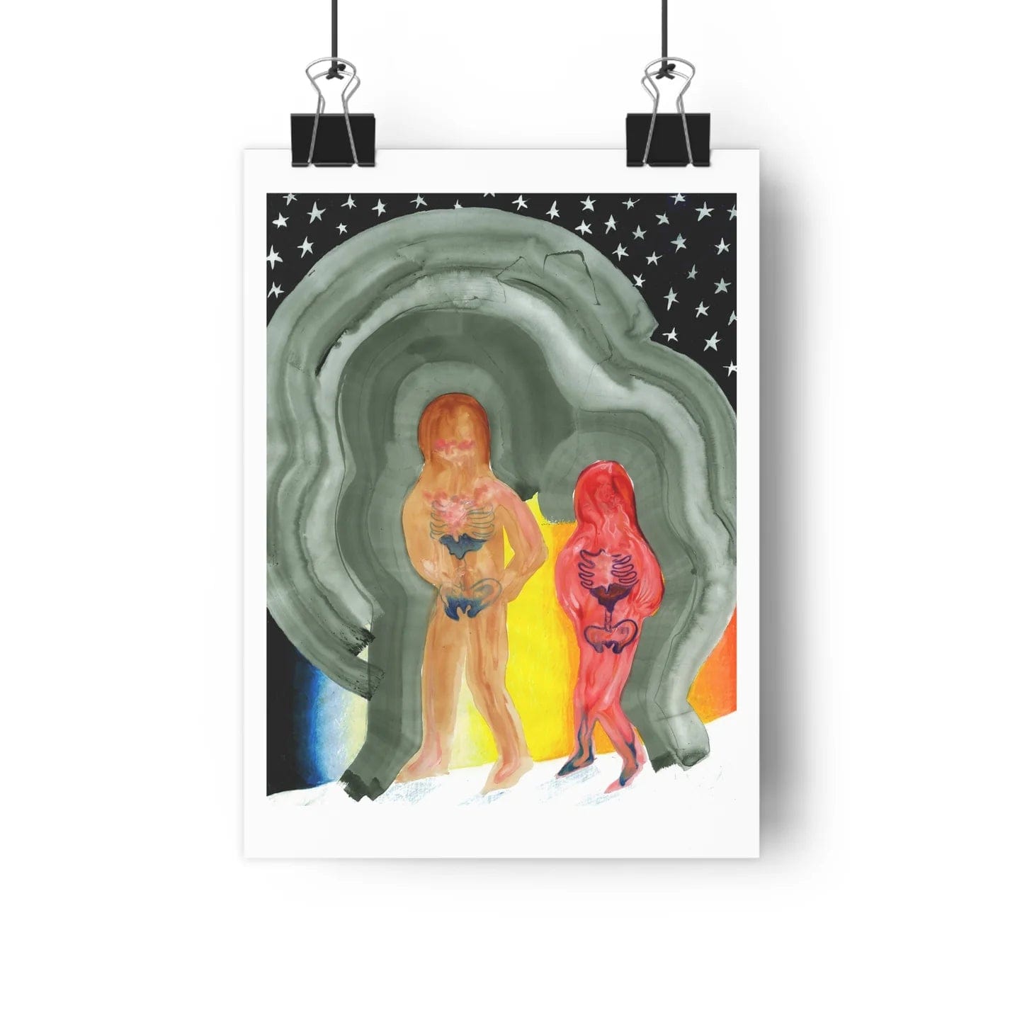 A warm walk on a cold evening | Print